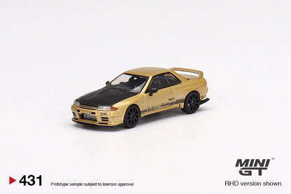 Mini GT Top Secret Nissan Skyline GT-R VR32 Top Secret Gold MGT00431 1/64 Diecast