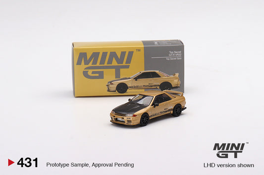 Mini GT Top Secret Nissan Skyline GT-R VR32 Top Secret Gold MGT00431 1/64 Diecast