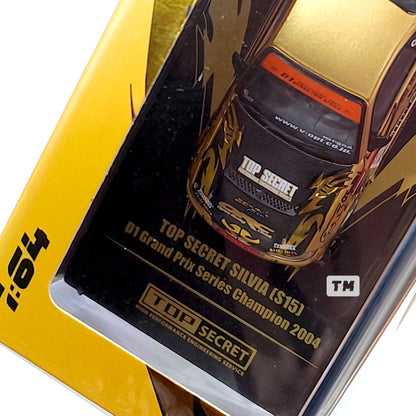 Inno64 Top Secret Silvia S15 Gold D1 Grand Prix Series Champion 2004 IN64-S15TS-D104 1/64 Diecast