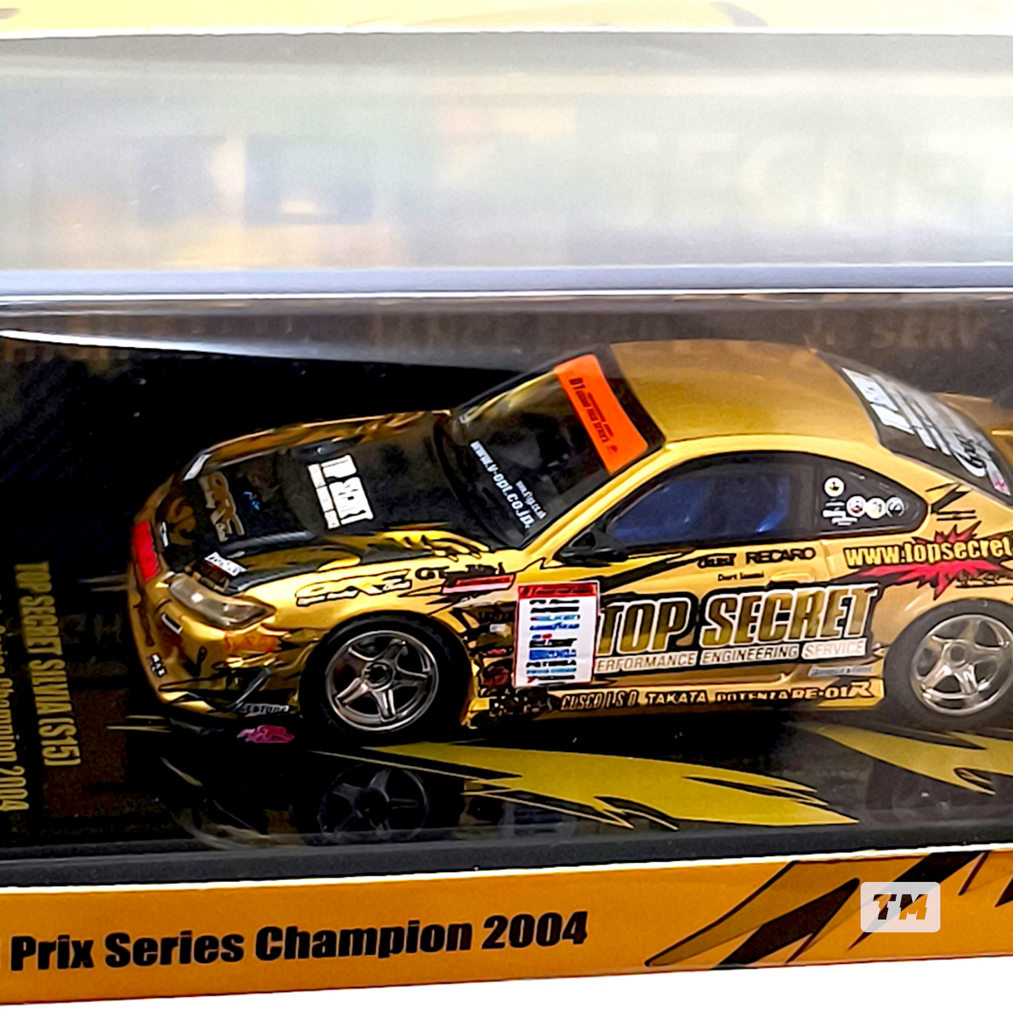 Inno64 Top Secret Silvia S15 Gold D1 Grand Prix Series Champion 2004 IN64-S15TS-D104 1/64 Diecast
