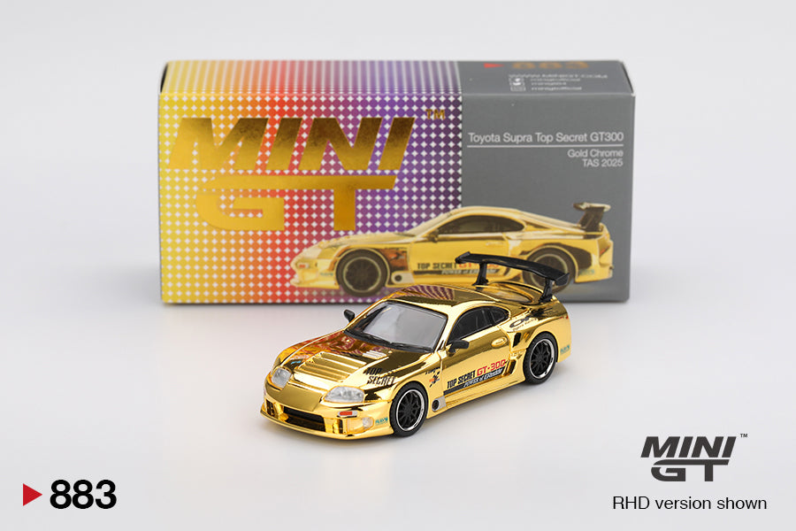 Mini GT Top Secret TAS 2025 Gold Chrome Set MGTS0013 1/64 Diecast