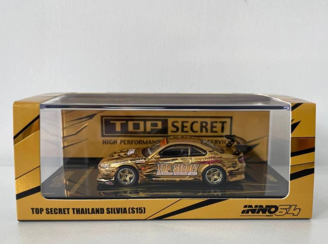 Inno64 Top Secret Thailand Silvia S15 Gold Event Exclusive 1/64 Diecast
