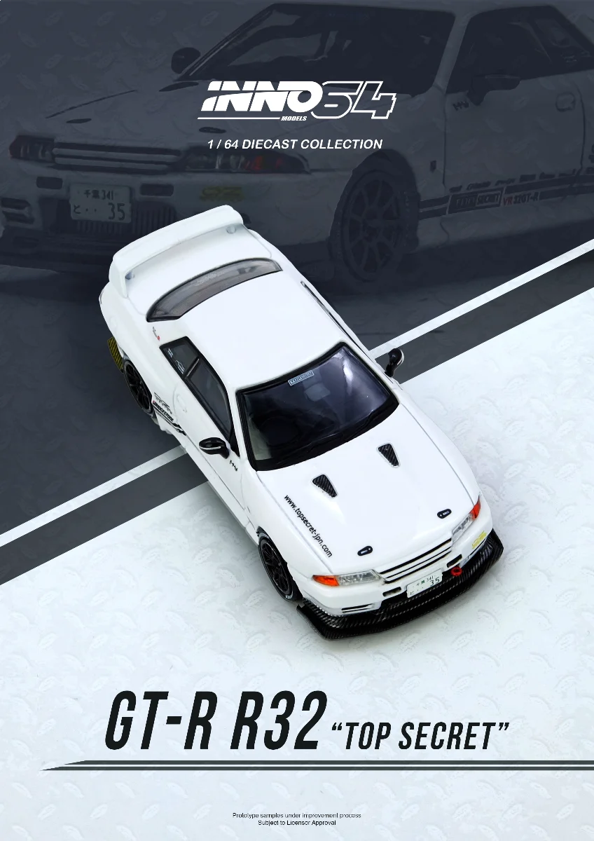 Inno64 Top Secret VR32 GT-R White IN64-VR32TS-WHITE 1/64 Diecast