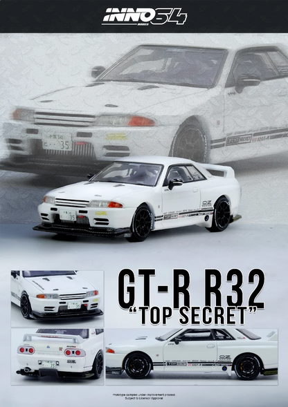 Inno64 Top Secret VR32 GT-R White IN64-VR32TS-WHITE 1/64 Diecast