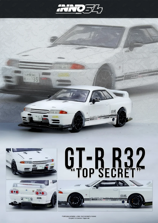 Inno64 Top Secret VR32 GT-R White IN64-VR32TS-WHITE 1/64 Diecast
