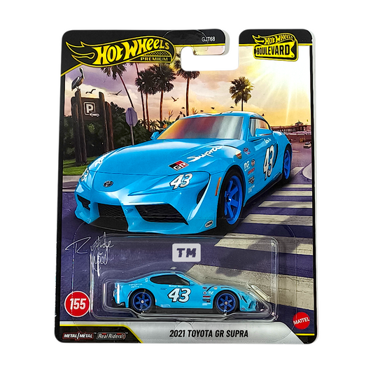 Hot Wheels Toyota 2021 GR Supra Petty Racing Blue 2026 Boulevard 1/64 Diecast