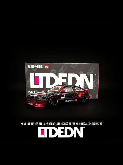 Kaido House Toyota AE86 Sprinter Trueno Kaido Advan LTDEDN Kaido House Exclusive KHMG215 1/64 Diecast