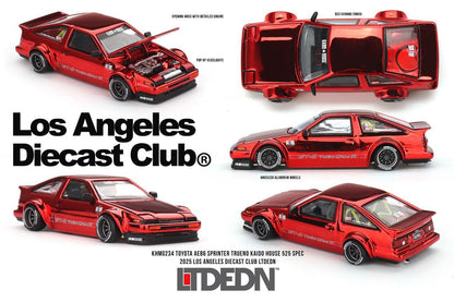 Kaido House Toyota AE86 Sprinter Trueno Kaido House 525 Spec Los Angeles Diecast Club LTDEDN KHMG234 1/64 Diecast