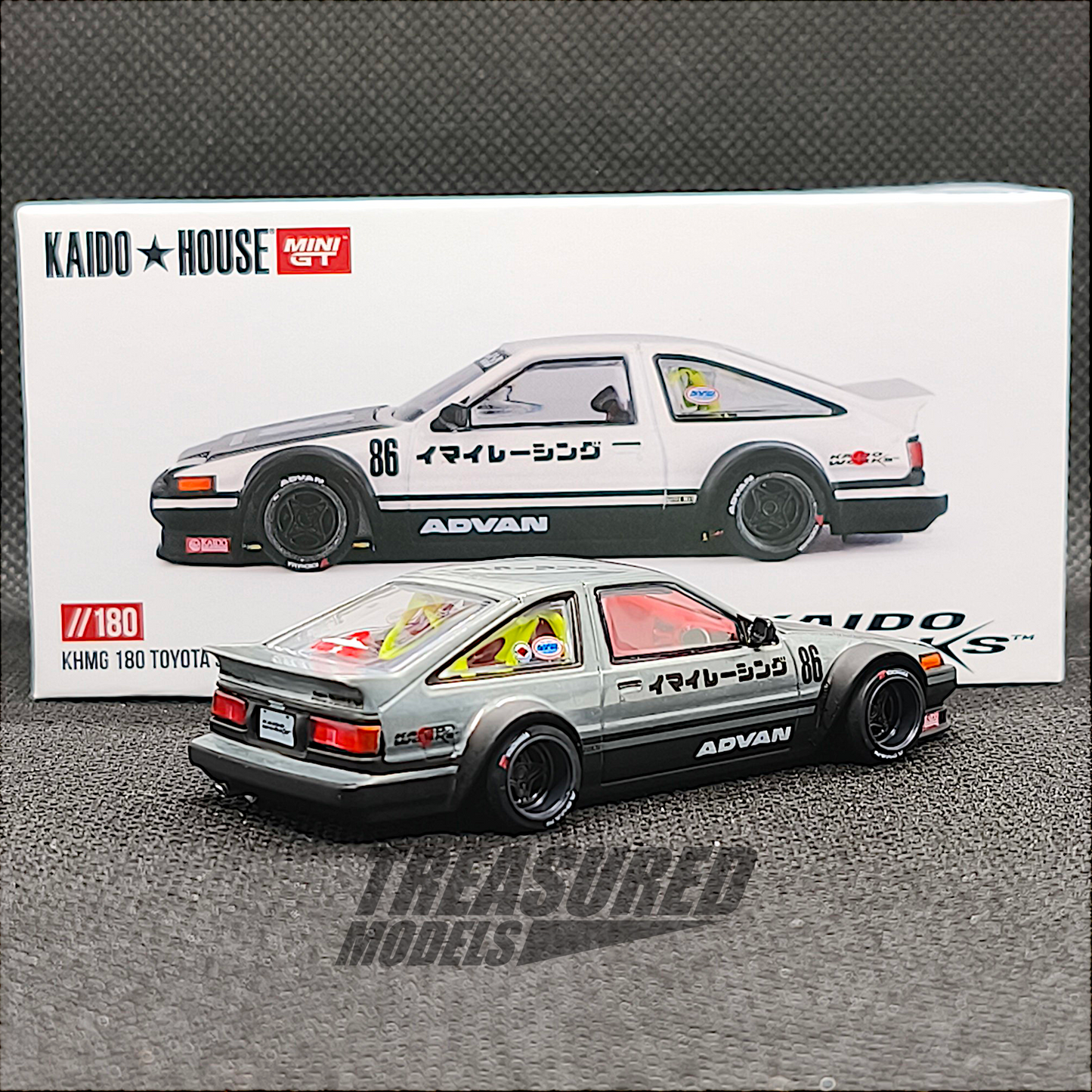 Chase! Kaido House Toyota AE86 Sprinter Trueno Kaido Street V1 KHMG180 1/64 Diecast