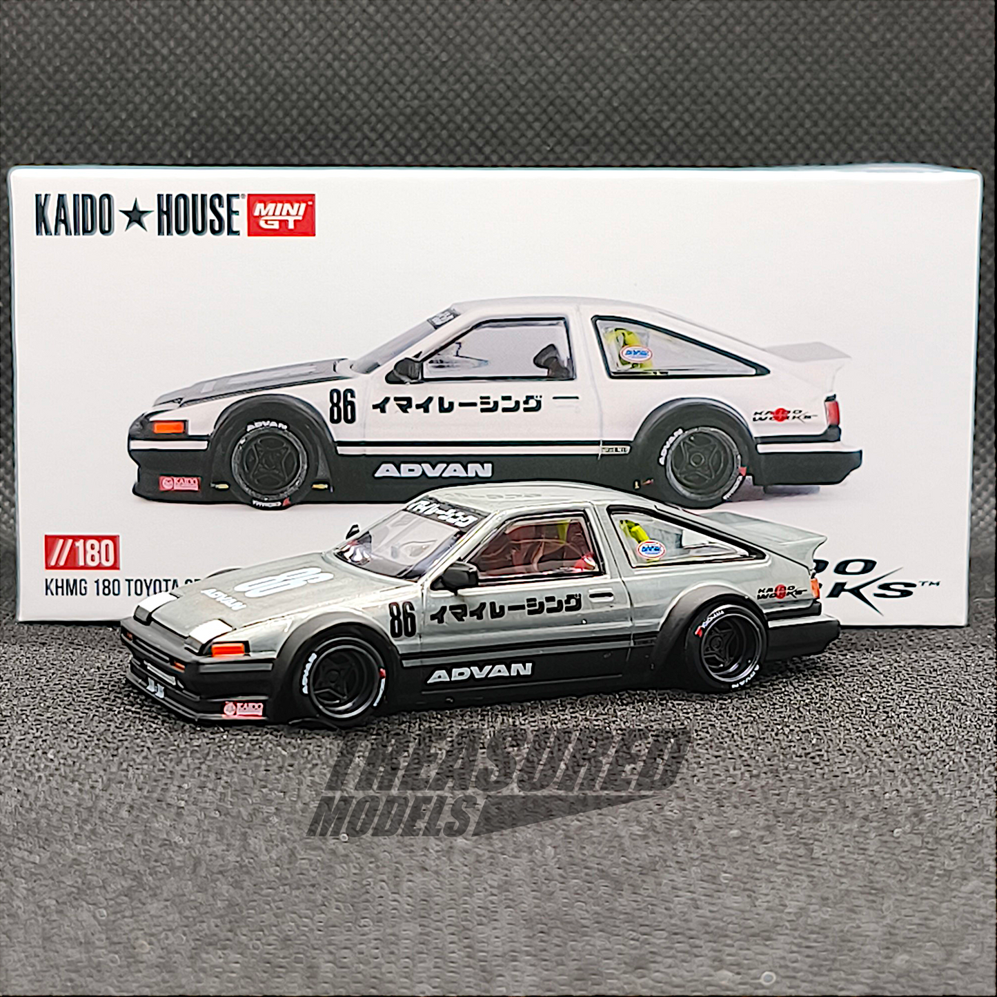 Chase! Kaido House Toyota AE86 Sprinter Trueno Kaido Street V1 KHMG180 1/64 Diecast