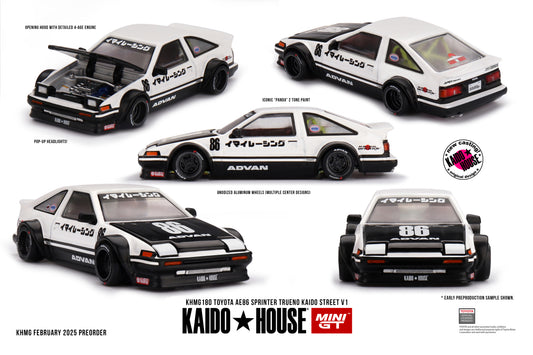 Kaido House Toyota AE86 Sprinter Trueno Kaido Street V1 KHMG180 1/64 Diecast