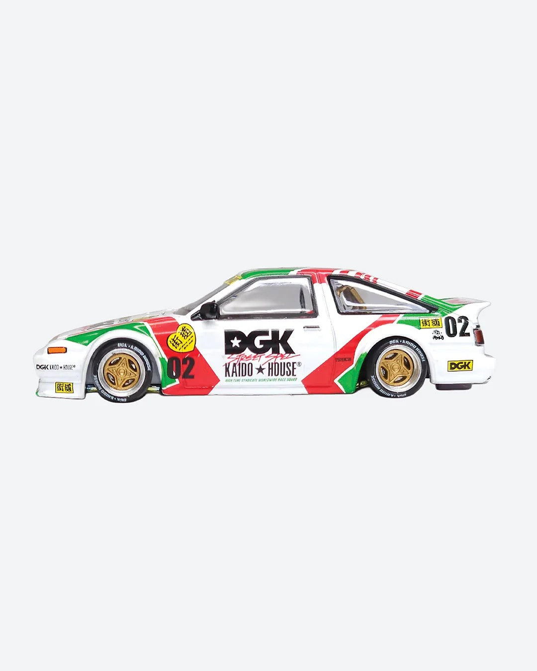 Kaido House Toyota AE86 Sprinter Trueno Kaido X DGK V1 KHMG201 1/64 Diecast