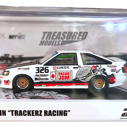 Inno64 Toyota Corolla AE86 Levin Trackerz Racing IN64-AE86-Trackerz 1/64 Diecast