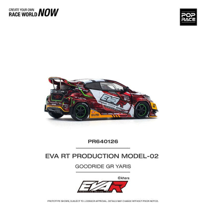 Pop Race Toyota EVA RT Production Model-02 Goodride GR Yaris PR640126 1/64 Die Cast