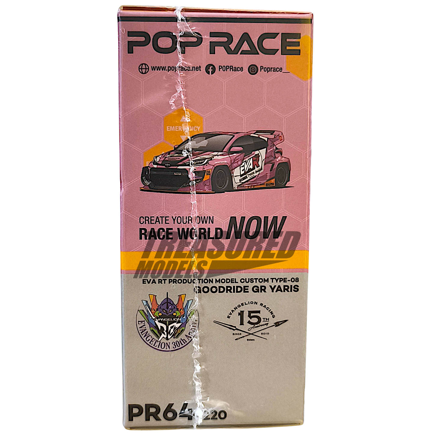 Pop Race Toyota EVA RT Production Model Custom TYPE-08 GOODRIDE GR YARIS PR640220 1/64 Diecast