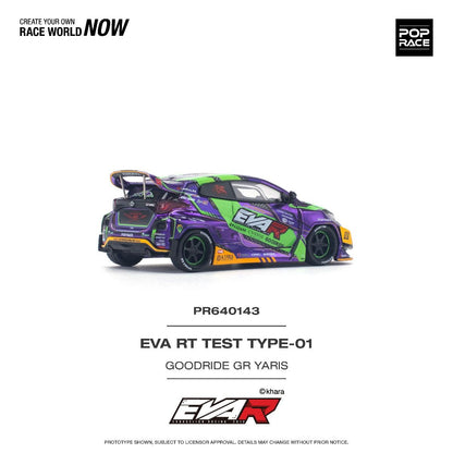 Pop Race Toyota EVA RT Test Type-01 Goodride GR Yaris PR640143 1/64 Die Cast