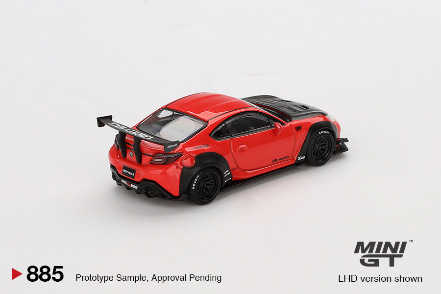 Mini GT Toyota GR86 LB Nation Liberty Walk Red LBWK MGT00885 1/64 Die Cast