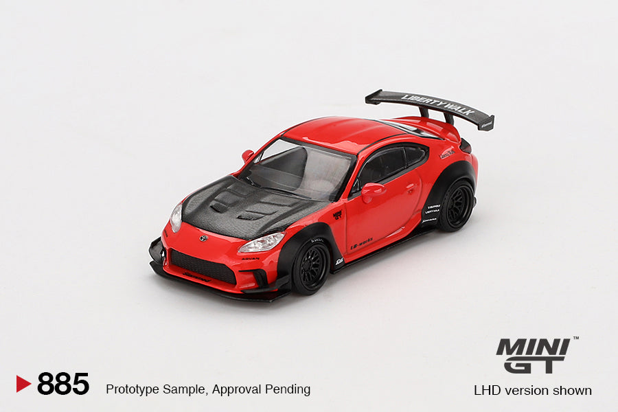 Mini GT Toyota GR86 LB Nation Liberty Walk Red LBWK MGT00885 1/64 Die Cast
