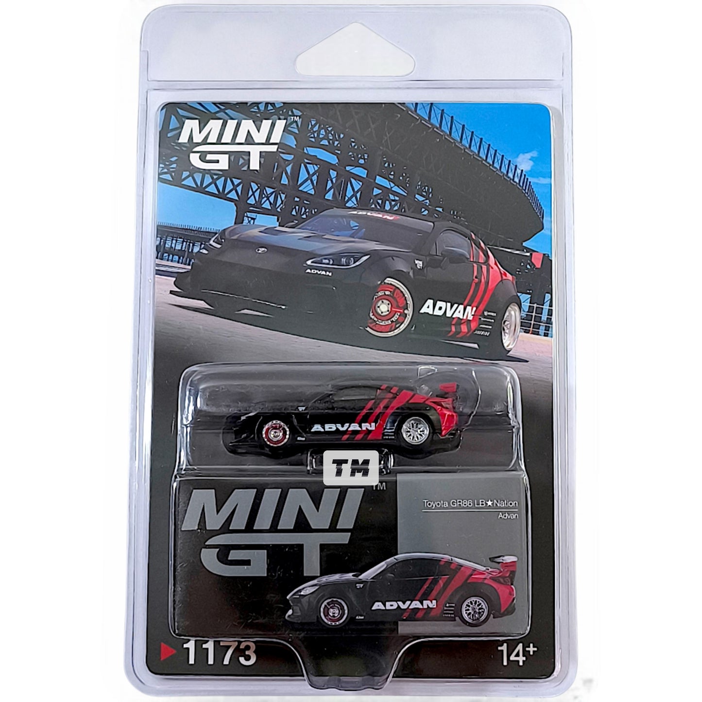 Mini GT Toyota GR86 LB★Nation Advan Blister Packaging MGT01173BL 1/64 Diecast