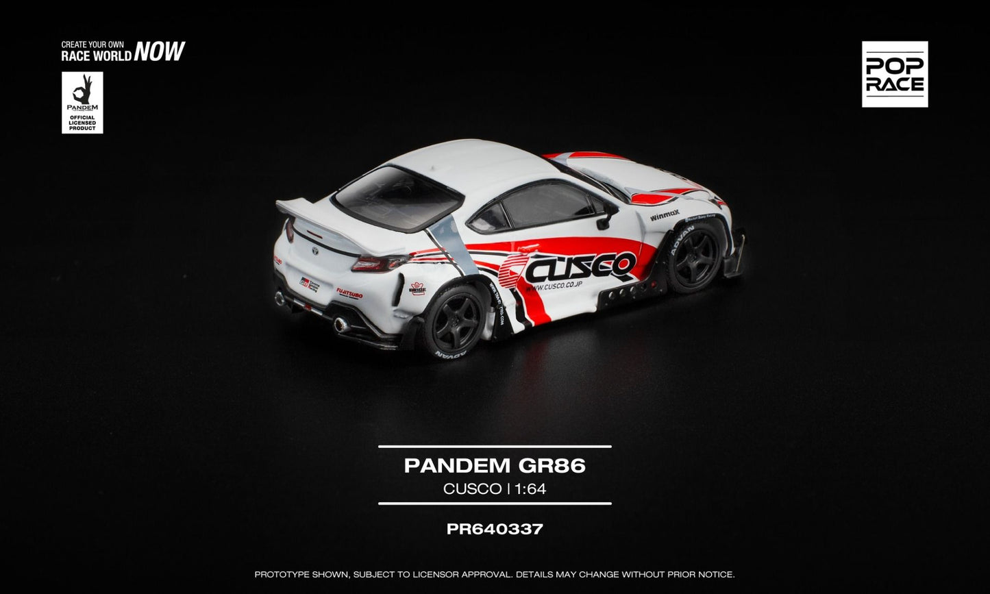 *Pre-Order* Pop Race Toyota GR86 Pandem Cusco PR640337 1/64 Diecast