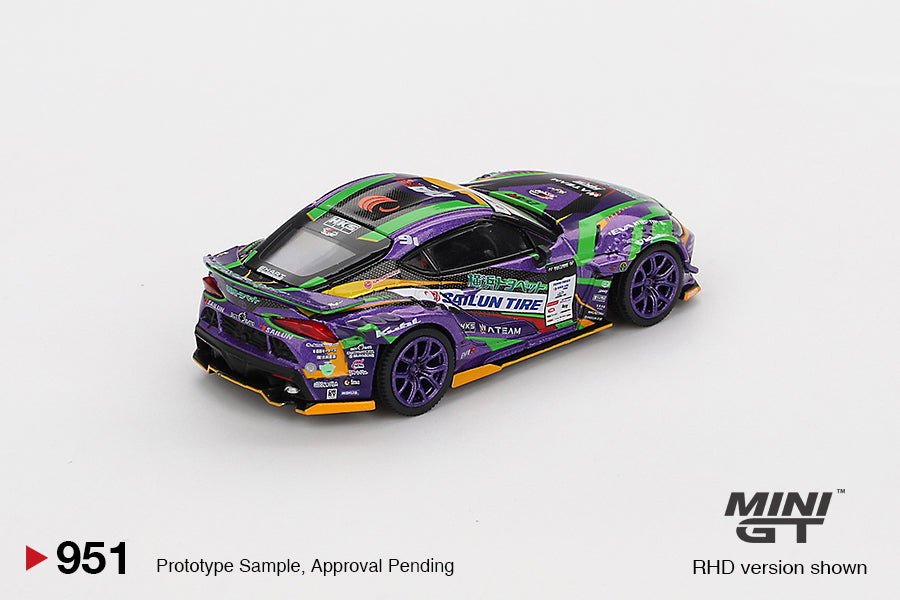 Mini GT Toyota GR Supra KUHL 2021 D1GP EVANGELION RACING Blister Packaging MGT00951BL 1/64 Diecast