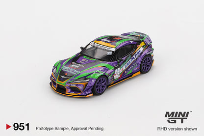 Mini GT Toyota GR Supra KUHL 2021 D1GP EVANGELION RACING Blister Packaging MGT00951BL 1/64 Diecast