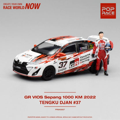 Pop Race Toyota Gazoo Racing Vios MTC 2022 Sepang 1000 Km Champion PR64007 1/64 Diecast
