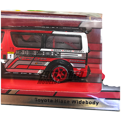 Tarmac Works Toyota Hiace Widebody Red Special Edition T64-038-GBN 1/64 Diecast