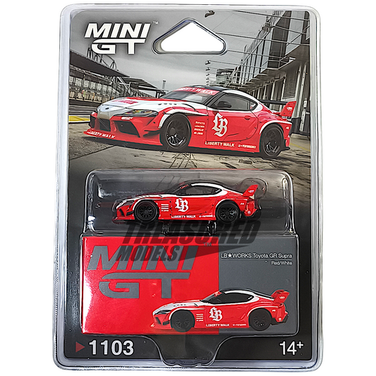 Mini GT Toyota LB★WORKS GR Supra Red Blister Packaging MGT01103BL 1/64 Diecast