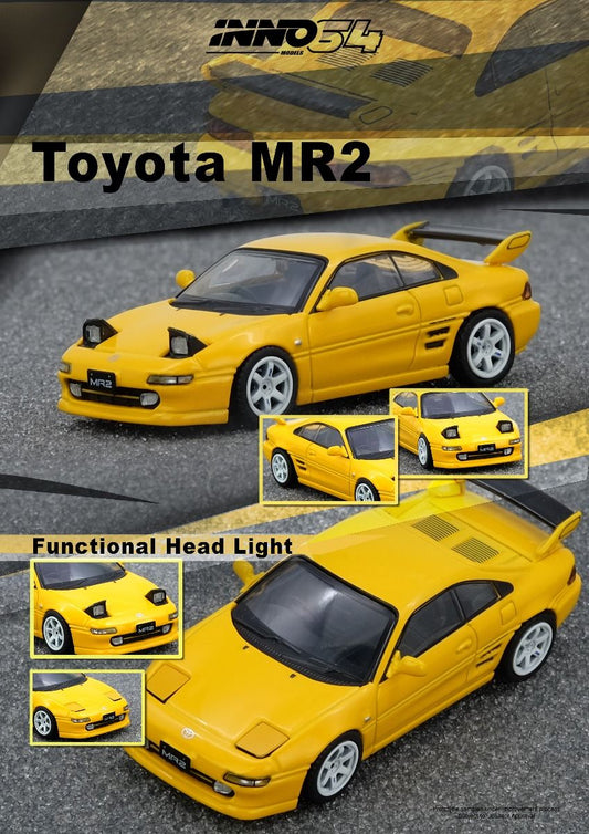 Inno64 Toyota MR2 SW20 Yellow IN64-MR2-YL 1/64 Diecast
