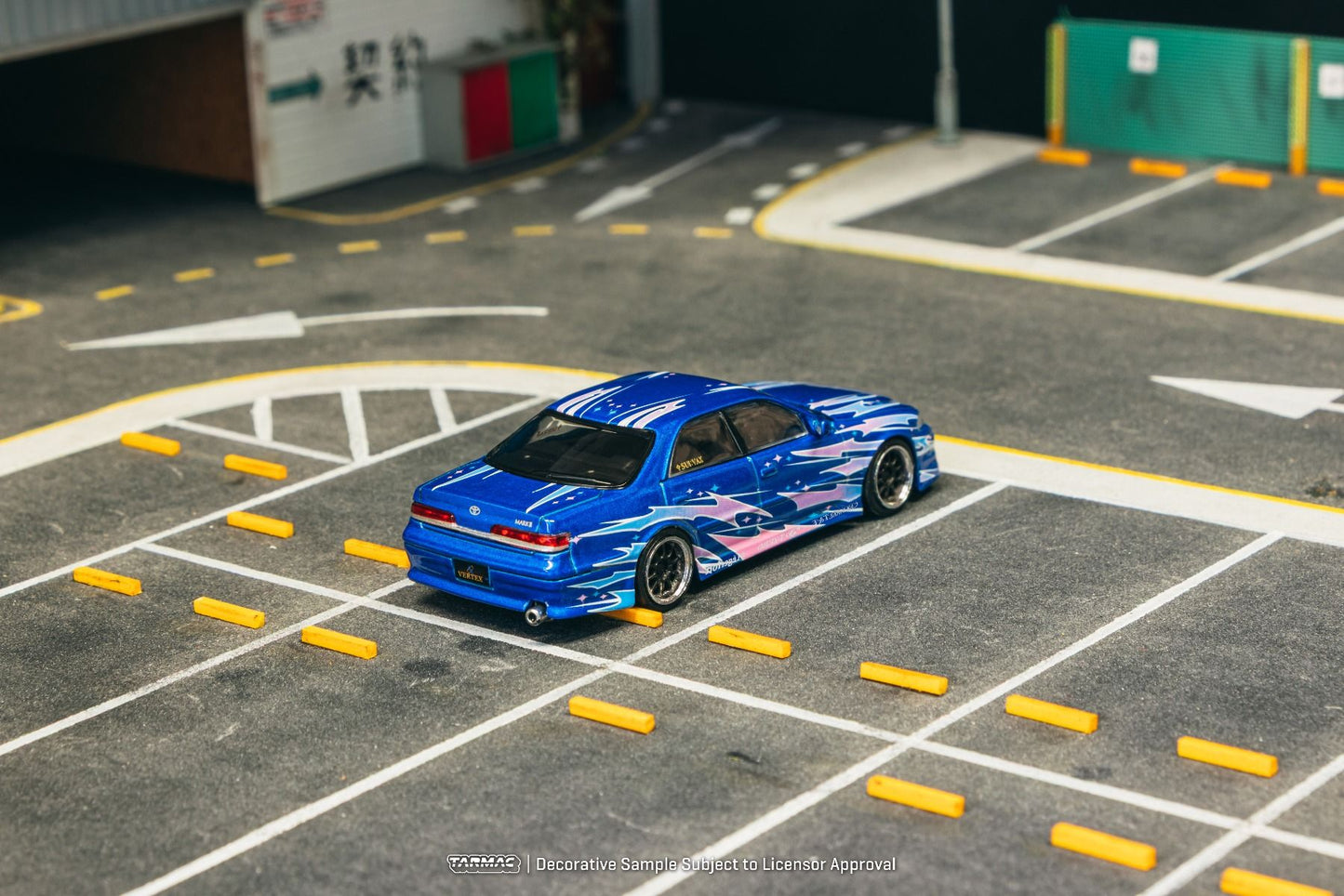 Tarmac Works Toyota Mark II JZX100 Vertex Blue Metallic T64G-024-BL 1/64 Diecast