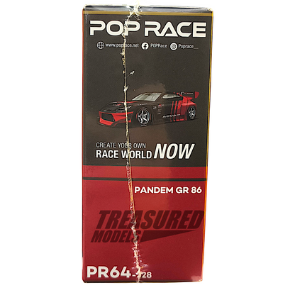 Pop Race Toyota Pandem GR86 Advan PR640228 1/64 Diecast