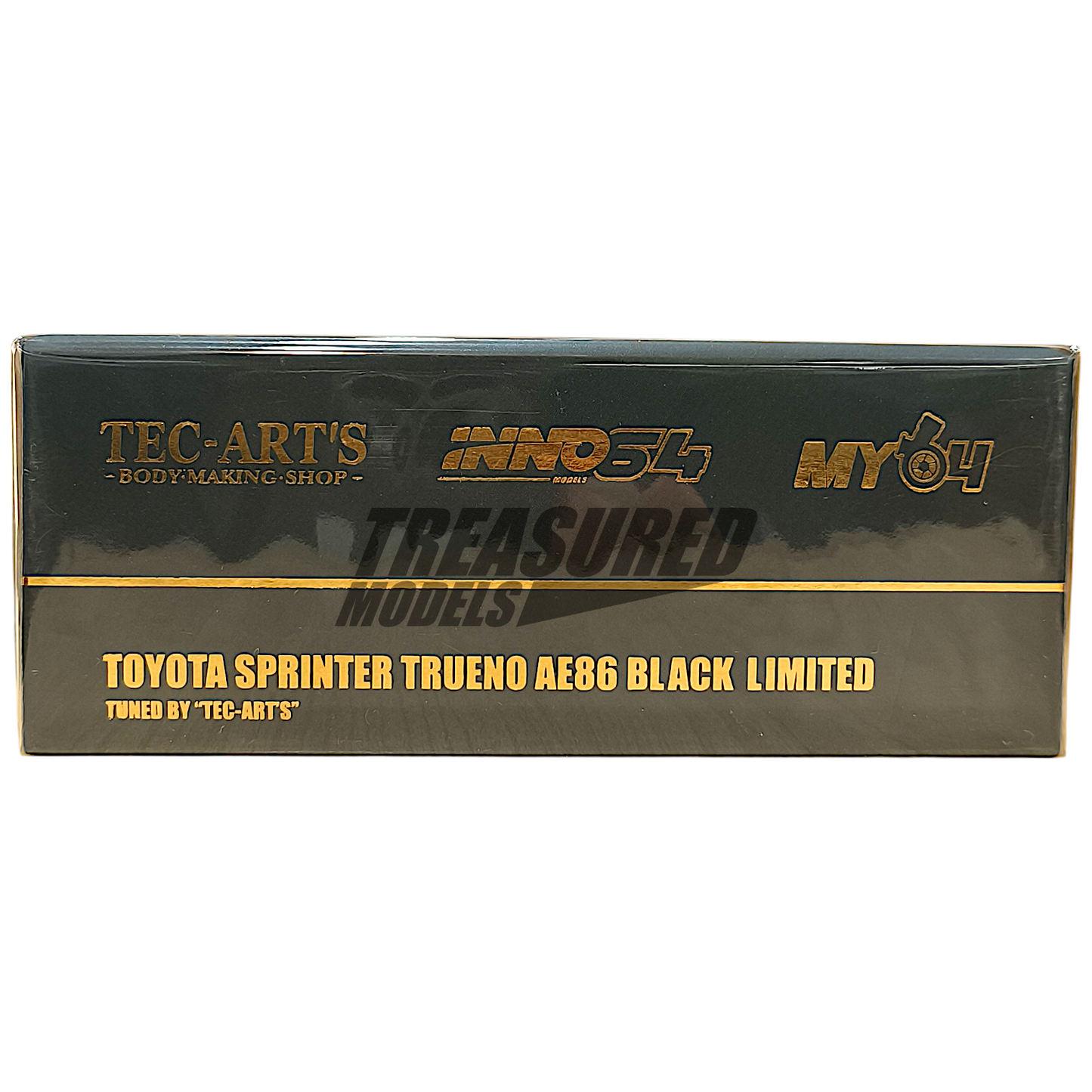 Inno64 Toyota Sprinter Trueno AE86 Black Limited 7uned by Tec-Art's @ Trackerz Fest Malaysia Event Model 1/64 Diecast