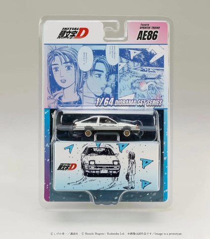 Hobby Japan Toyota Sprinter Trueno AE86 Initial D Takumi Fujiwara & Natsuki Mogi Figure MiniCar A Go Go 2026 Event Exclusive HJDMD001E 1/64 Diecast