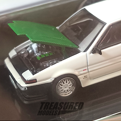 Hobby Japan Toyota Sprinter Trueno AE86 Keiichi Tsuchiya Dori Dori Mesh Wheel Drift King 1/64 Diecast