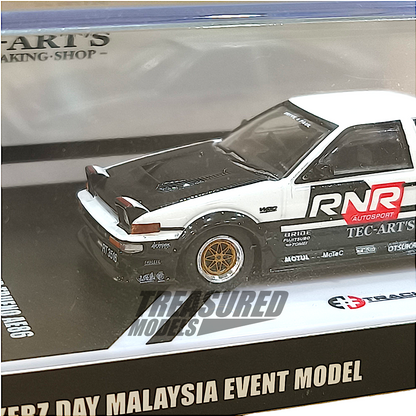 Inno64 Toyota Sprinter Trueno AE86 Tuned by Tec-Arts @Trackerz Day Malaysia Event Model IN64-AE86T-TECART 1/64 Diecast