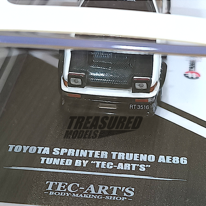Inno64 Toyota Sprinter Trueno AE86 Tuned by Tec-Arts @Trackerz Day Malaysia Event Model IN64-AE86T-TECART 1/64 Diecast