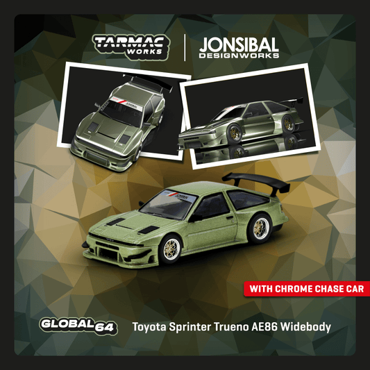 Tarmac Works Toyota Sprinter Trueno AE86 Widebody Green T64G-060-GR 1/64 Diecast