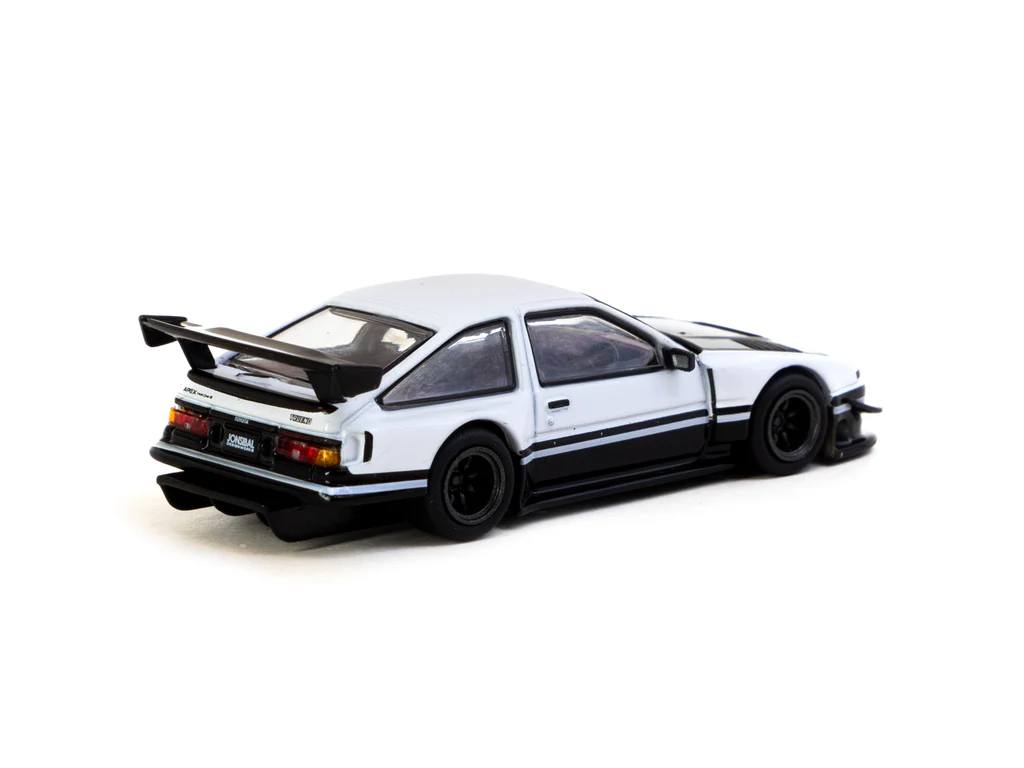 Tarmac Works Toyota Sprinter Trueno AE86 Widebody Jon Sibal White & Black T64G-060-WB 1/64 Die Cast