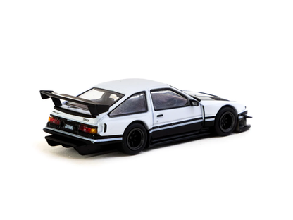 Tarmac Works Toyota Sprinter Trueno AE86 Widebody Jon Sibal White & Black T64G-060-WB 1/64 Die Cast
