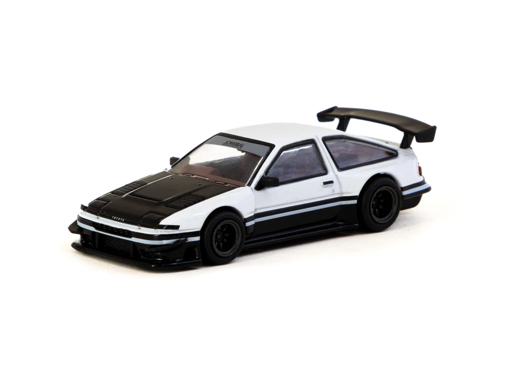 Tarmac Works Toyota Sprinter Trueno AE86 Widebody Jon Sibal White & Black T64G-060-WB 1/64 Die Cast