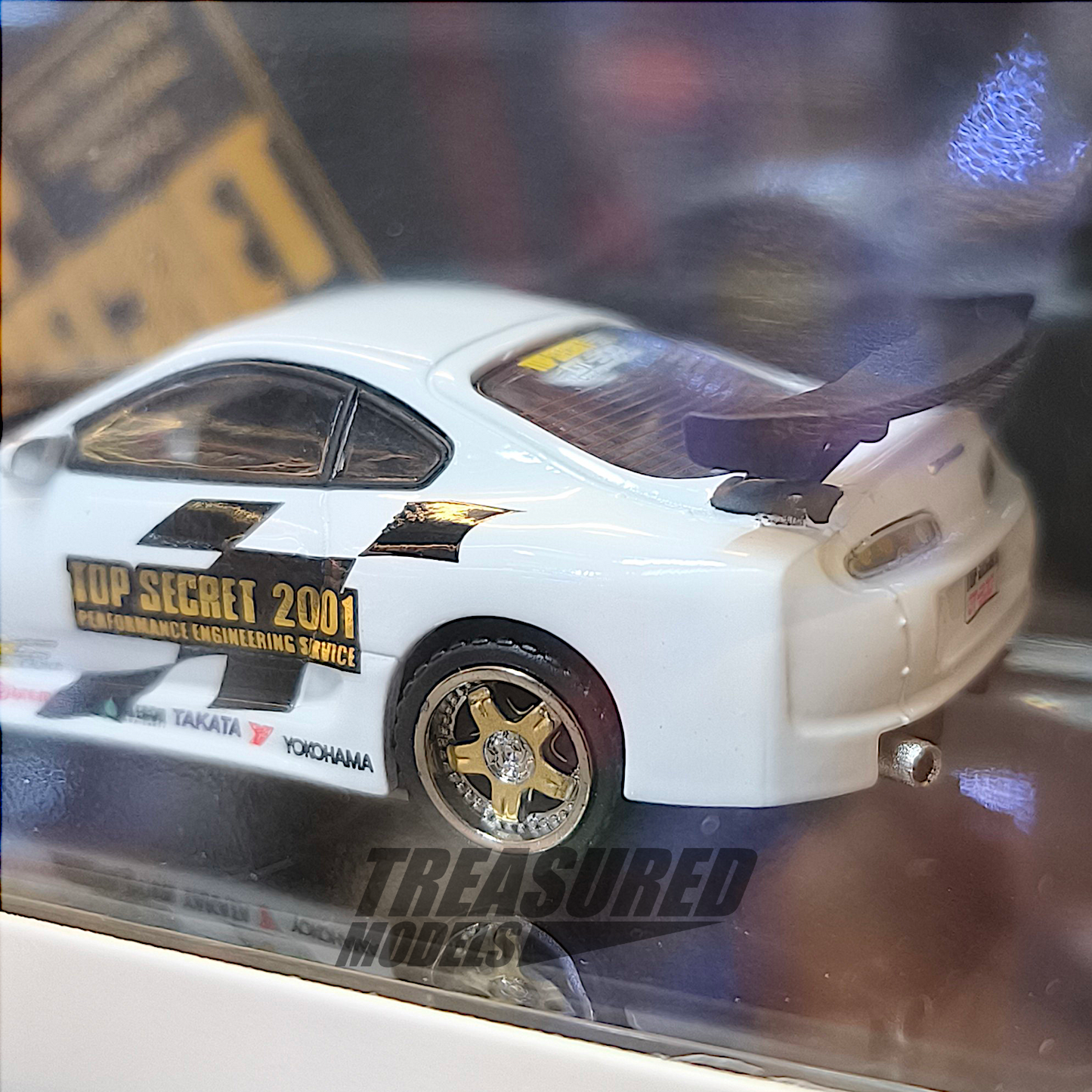 BM Creations Toyota Supra GT-300 Top Secret JZA80 White 1/64 Diecast