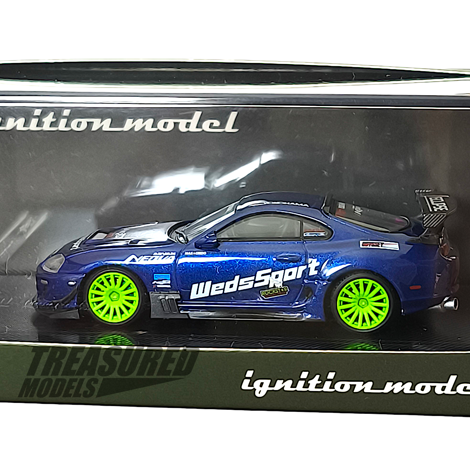 Ignition Models Toyota Supra JZA80 RZ Blue Metallic 1/64 Diecast