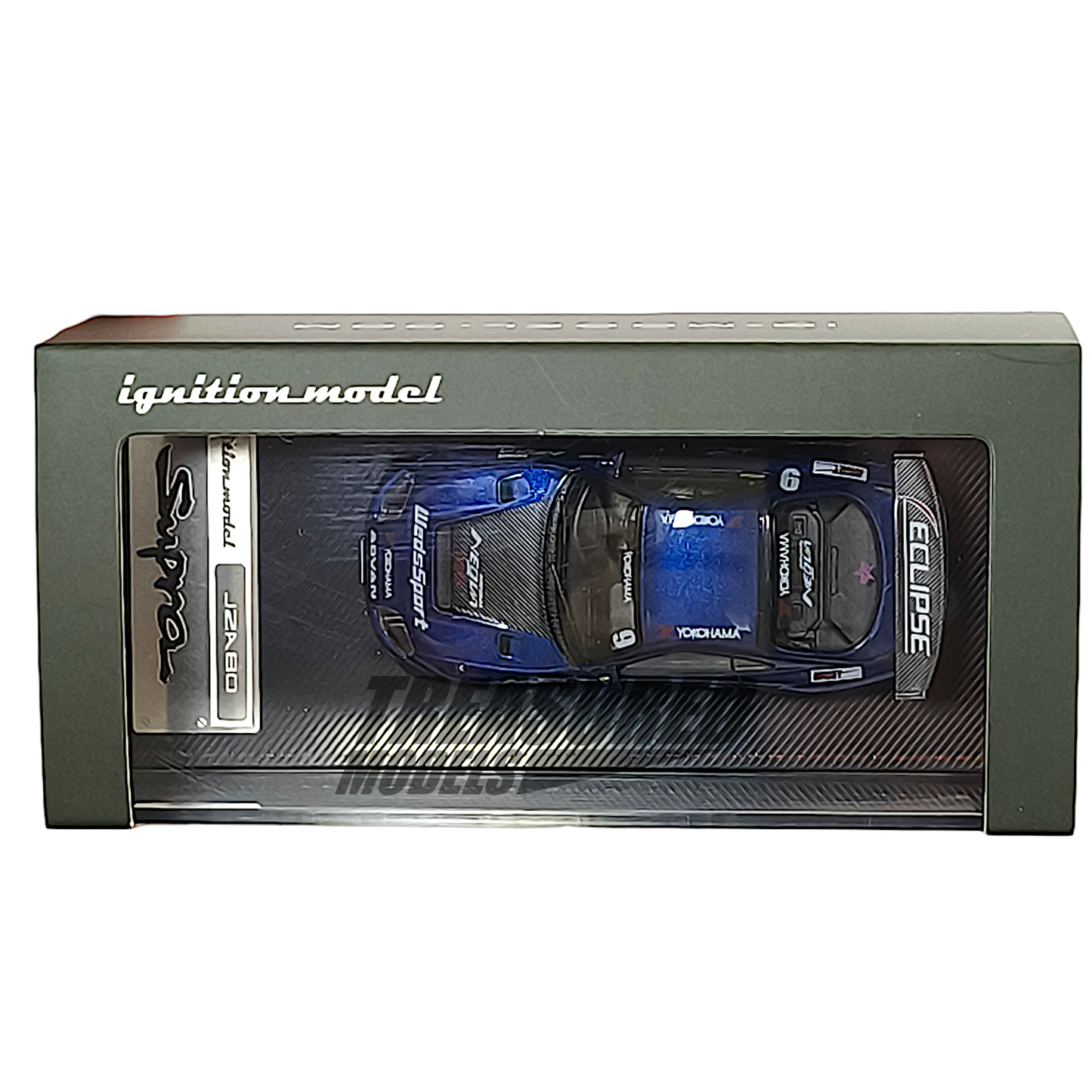 Ignition Models Toyota Supra JZA80 RZ Blue Metallic 1/64 Diecast