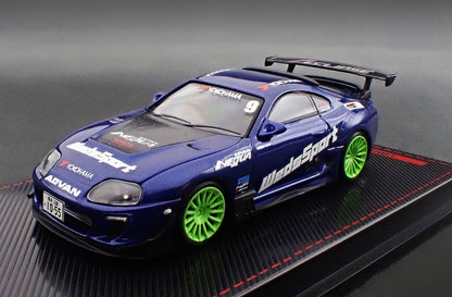 Ignition Models Toyota Supra JZA80 RZ Blue Metallic 1/64 Diecast