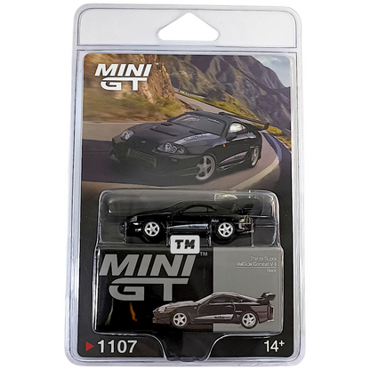 Mini GT Toyota Supra VeilSide Combat V-II Black Blister Packaging MGT01107-BL 1/64 Diecast