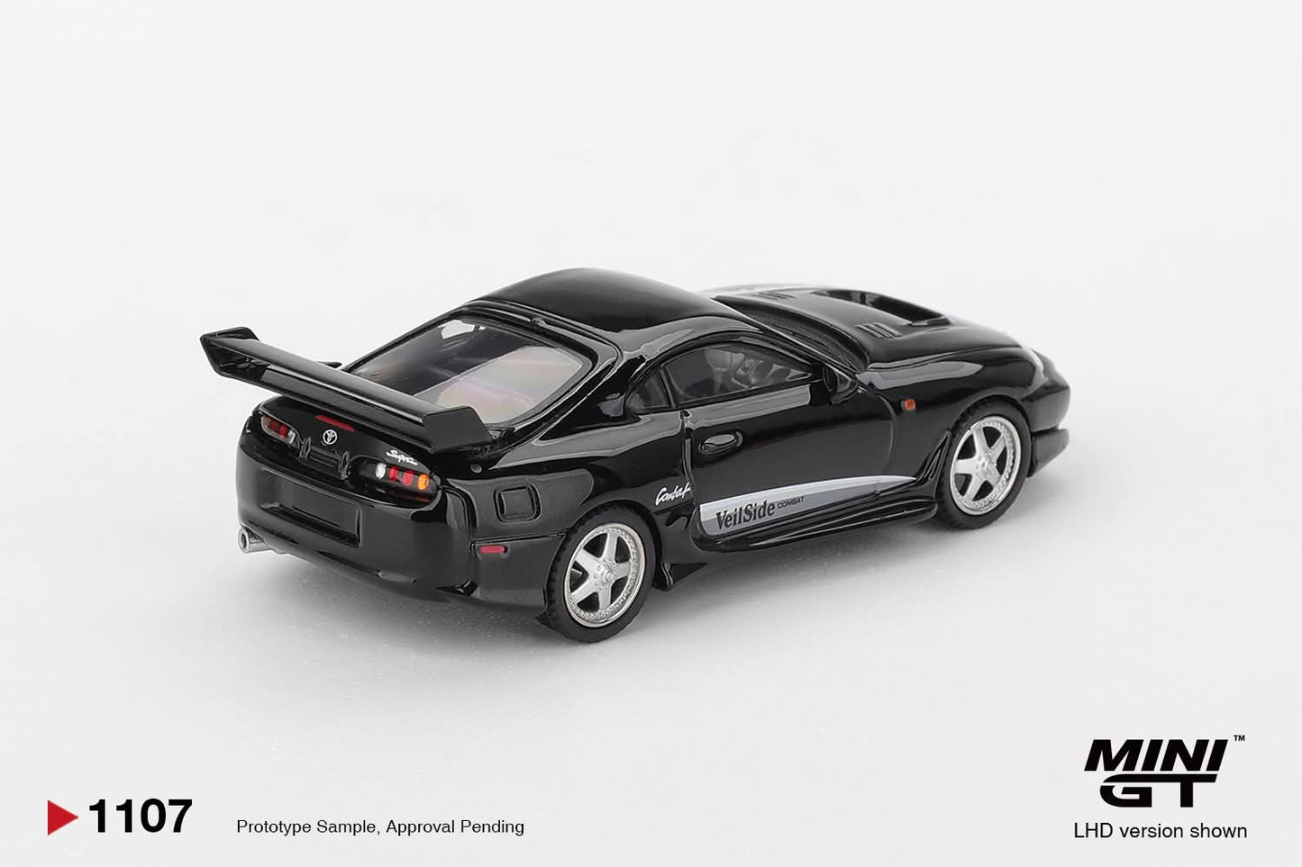 Mini GT Toyota Supra VeilSide Combat V-II Black Blister Packaging MGT01107-BL 1/64 Diecast