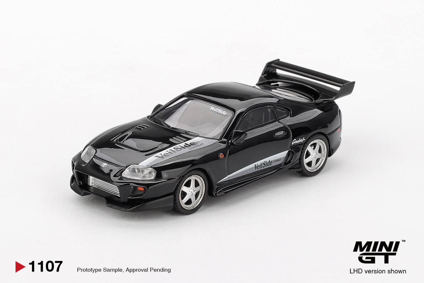 Mini GT Toyota Supra VeilSide Combat V-II Black Blister Packaging MGT01107-BL 1/64 Diecast