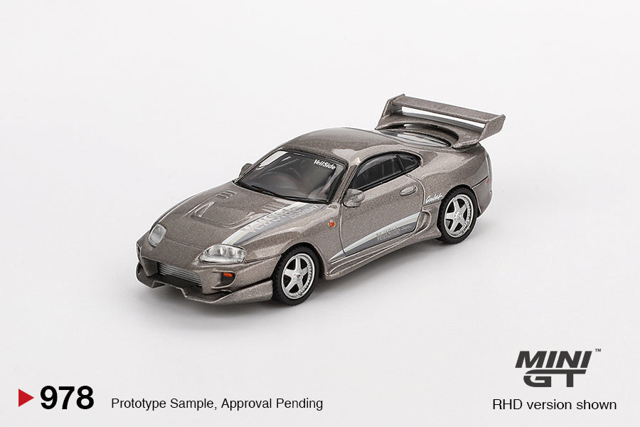 Mini GT Toyota Supra VeilSide Combat V-II Combat Grey MGT00978 1/64 Die Cast