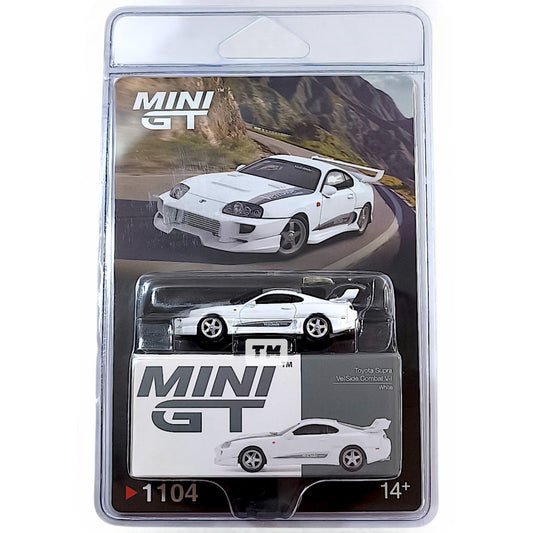 Mini GT Toyota Supra VeilSide Combat V-I White Blister Packaging MGT01104BL 1/64 Diecast